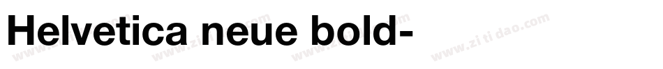 Helvetica neue bold字体转换